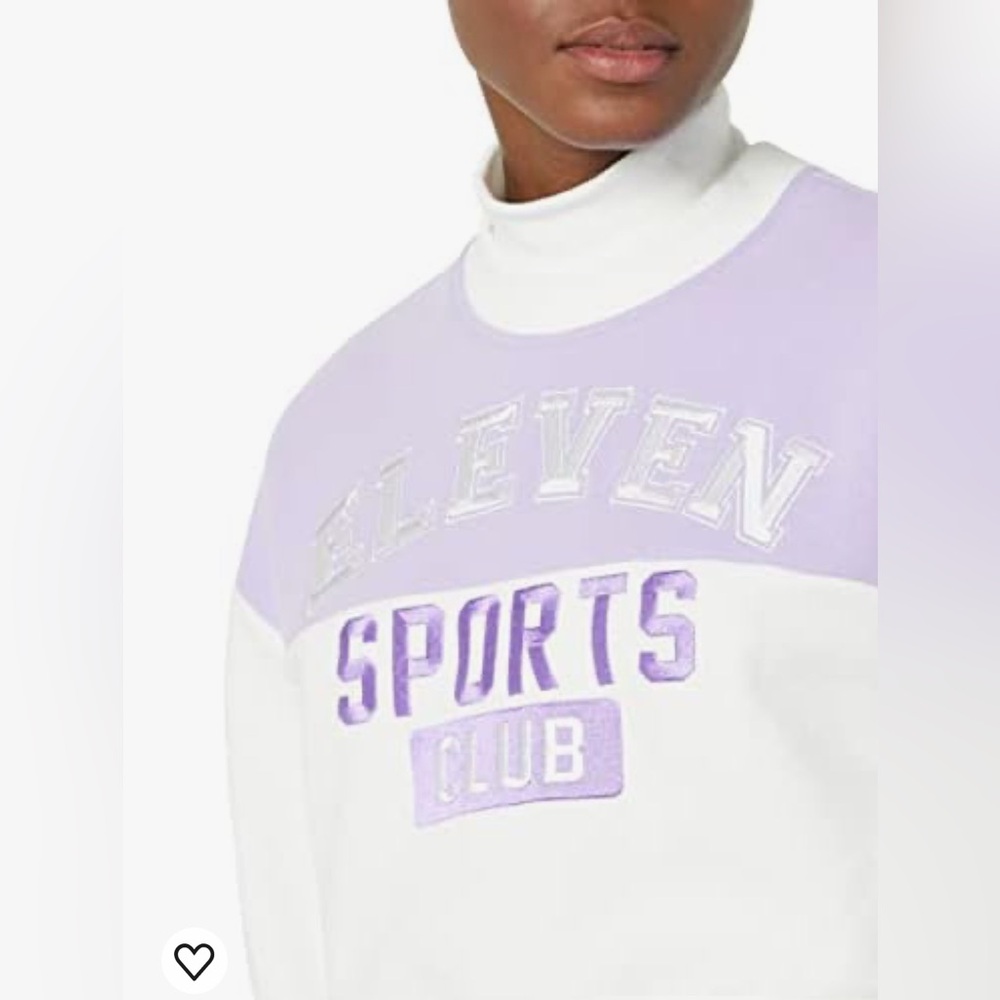 ELEVEN - Venus Williams Collegiate Crop Tennis Sweatshirt Liquid Lilac  XS.  NWT - Picture 3 of 12